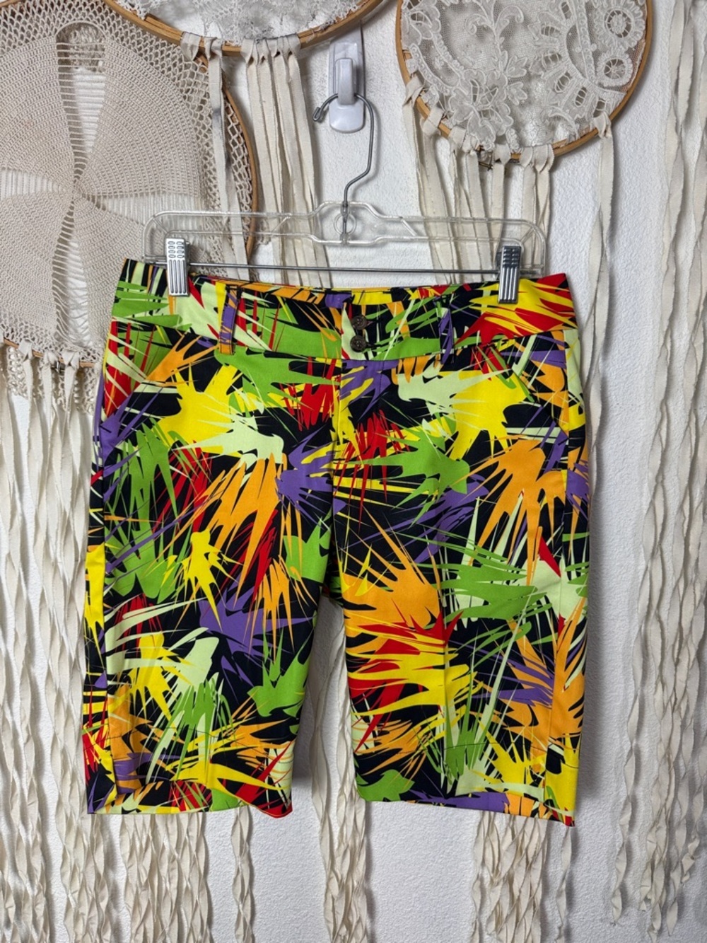 Loudmouth Golf "Splatterific" Print Golf Shorts Size US4